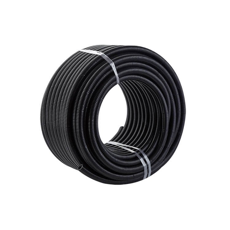 black corrugated conduit