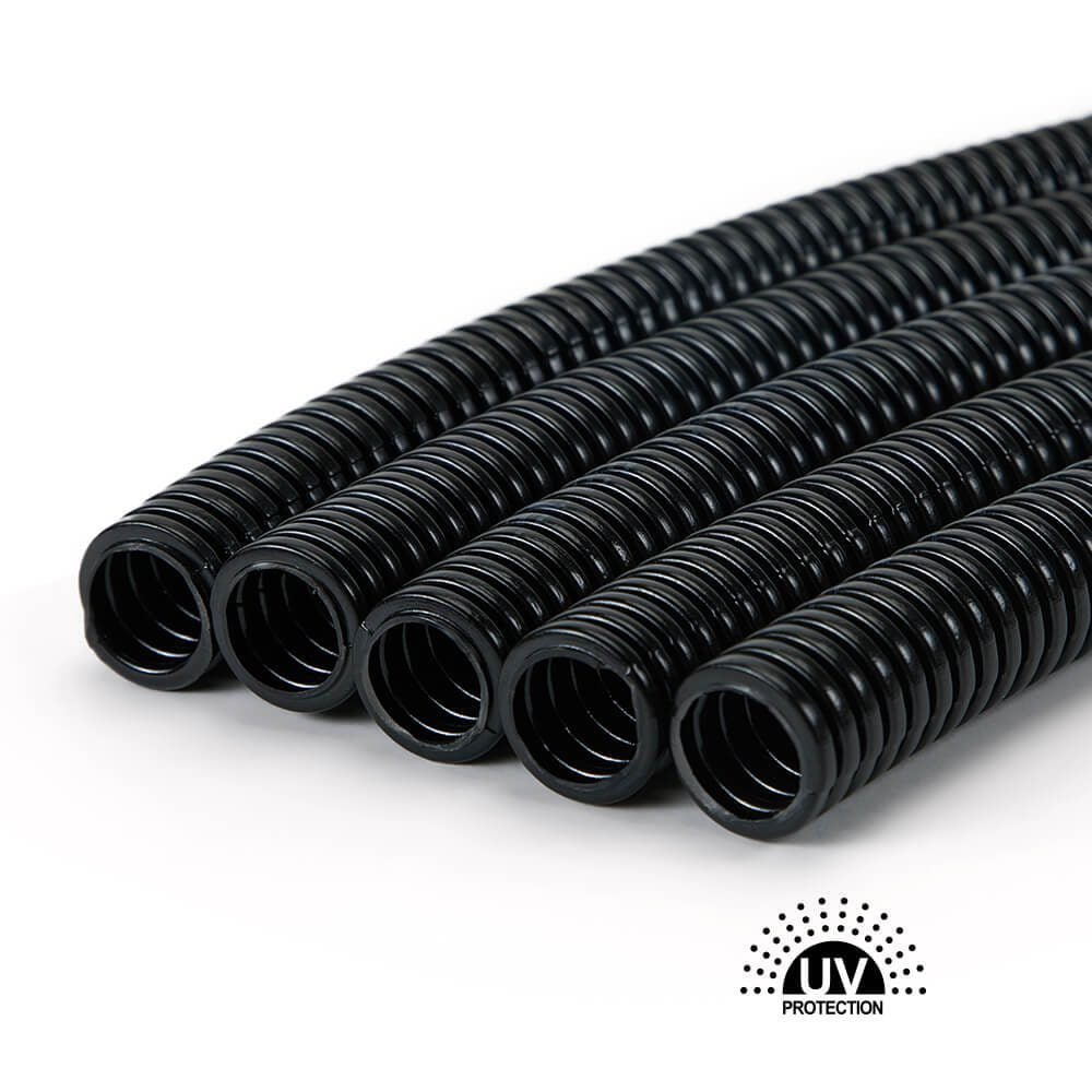 black solar corrugated conduit