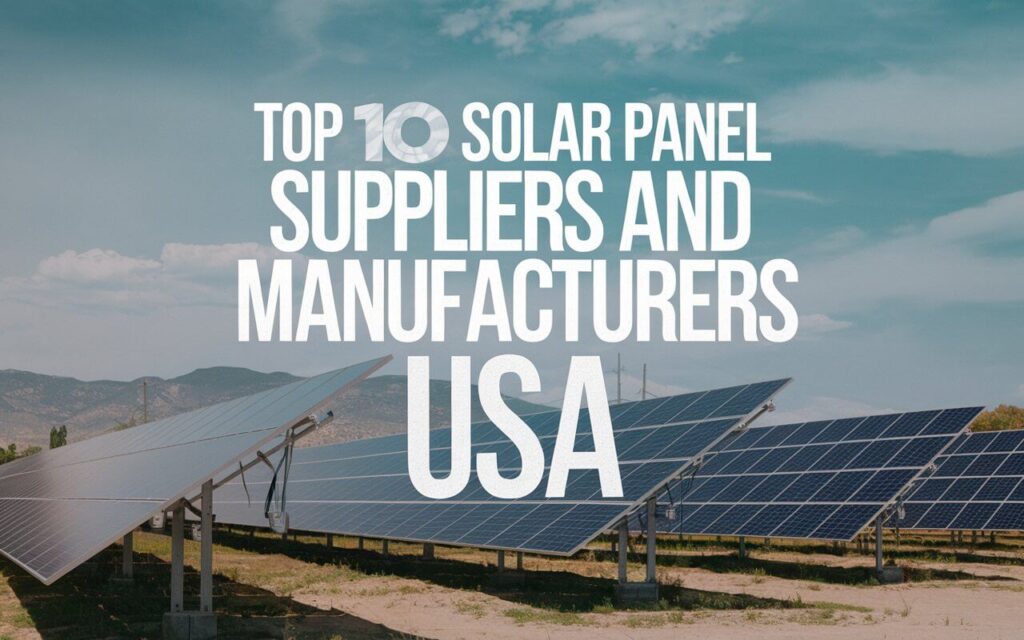 Top 10 Solar Panel Suppliers and Manufacturers in USA