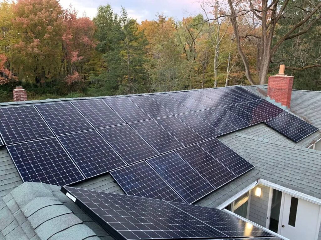 roof with solar panel