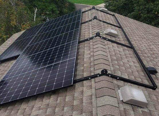 solar conduit on the roof 