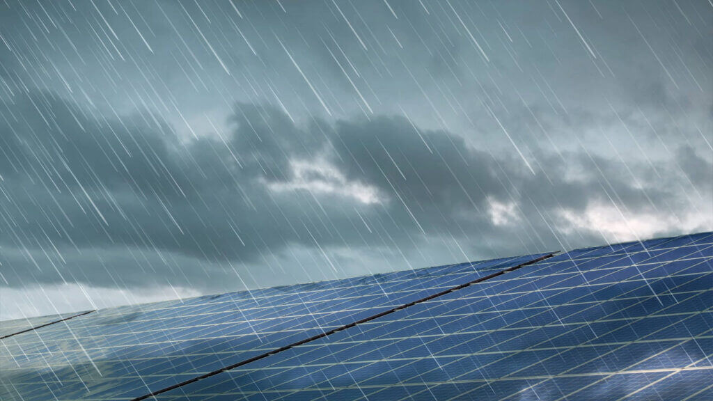 Rainy and Cloudy Weather Conditions on Solar Panels Efficiency